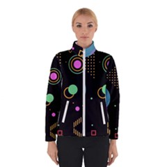 Colartive, Aesthetic, Amoled, Black, Colorful, Desenho Women s Bomber Jacket