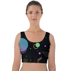 Colartive, Aesthetic, Amoled, Black, Colorful, Desenho Velvet Crop Top by kyorashop23