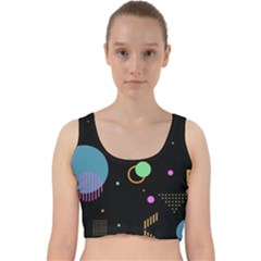 Colartive, Aesthetic, Amoled, Black, Colorful, Desenho Velvet Racer Back Crop Top by kyorashop23