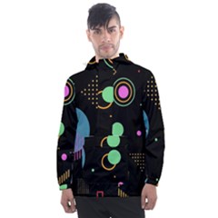 Colartive, Aesthetic, Amoled, Black, Colorful, Desenho Men s Front Pocket Pullover Windbreaker