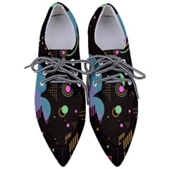 Colartive, Aesthetic, Amoled, Black, Colorful, Desenho Pointed Oxford Shoes by kyorashop23