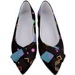 Colartive, Aesthetic, Amoled, Black, Colorful, Desenho Women s Bow Heels by kyorashop23