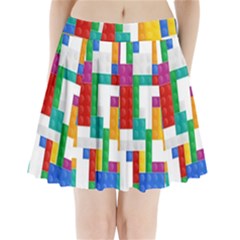 Colorful Bricks, Bricks, Colorful, Colors, Games, Lego, Rainbow Pleated Mini Skirt by kyorashop23