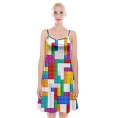 Colorful Bricks, Bricks, Colorful, Colors, Games, Lego, Rainbow Spaghetti Strap Velvet Dress