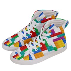 Colorful Bricks, Bricks, Colorful, Colors, Games, Lego, Rainbow Men s Hi-top Skate Sneakers by kyorashop23