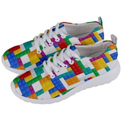 Colorful Bricks, Bricks, Colorful, Colors, Games, Lego, Rainbow Men s Lightweight Sports Shoes by kyorashop23