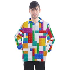 Colorful Bricks, Bricks, Colorful, Colors, Games, Lego, Rainbow Men s Half Zip Pullover