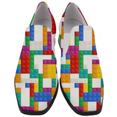 Colorful Bricks, Bricks, Colorful, Colors, Games, Lego, Rainbow Women Slip On Heel Loafers by kyorashop23