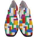 Colorful Bricks, Bricks, Colorful, Colors, Games, Lego, Rainbow Women Slip On Heel Loafers View1