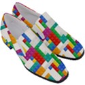 Colorful Bricks, Bricks, Colorful, Colors, Games, Lego, Rainbow Women Slip On Heel Loafers View3