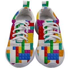 Colorful Bricks, Bricks, Colorful, Colors, Games, Lego, Rainbow Kids Athletic Shoes by kyorashop23