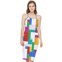 Colorful Bricks, Bricks, Colorful, Colors, Games, Lego, Rainbow Bodycon Cross Back Summer Dress by kyorashop23