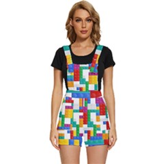 Colorful Bricks, Bricks, Colorful, Colors, Games, Lego, Rainbow Short Overalls by kyorashop23