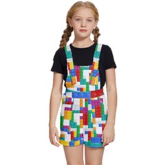 Colorful Bricks, Bricks, Colorful, Colors, Games, Lego, Rainbow Kids  Short Overalls by kyorashop23