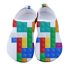 Colorful Bricks, Bricks, Colorful, Colors, Games, Lego, Rainbow Women s Sock-style Water Shoes by kyorashop23