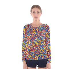 Colorful Lego Texture Lego Bricks Women s Long Sleeve T-shirt