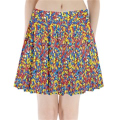 Colorful Lego Texture Lego Bricks Pleated Mini Skirt by kyorashop23