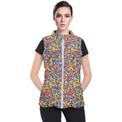 Colorful Lego Texture Lego Bricks Women s Puffer Vest