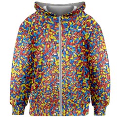 Colorful Lego Texture Lego Bricks Kids  Zipper Hoodie Without Drawstring