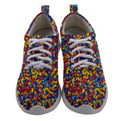 Colorful Lego Texture Lego Bricks Women Athletic Shoes by kyorashop23