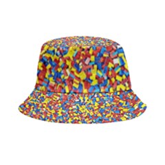 Colorful Lego Texture Lego Bricks Inside Out Bucket Hat by kyorashop23