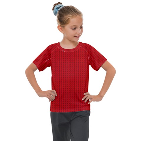 Ed Lego Texture Macro, Red Dots Background, Lego Kids  Mesh Piece T-shirt by kyorashop23