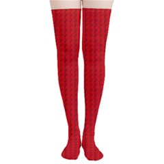 Ed Lego Texture Macro, Red Dots Background, Lego Thigh High Stockings by kyorashop23