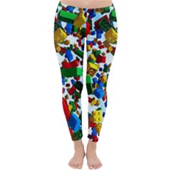 Falling Lego Bricks, Desenho Classic Winter Leggings