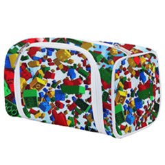 Falling Lego Bricks, Desenho Toiletries Pouch by kyorashop23