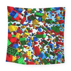 Falling Lego Bricks, Desenho Square Tapestry (large)