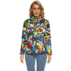 Falling Lego Bricks, Desenho Women s Puffer Bubble Jacket Coat by kyorashop23