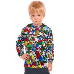 Falling Lego Bricks, Desenho Kids  Hooded Pullover by kyorashop23