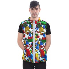 Falling Lego Bricks, Desenho Men s Puffer Vest