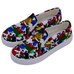 Falling Lego Bricks, Desenho Kids  Canvas Slip Ons by kyorashop23