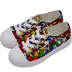 Falling Lego Bricks, Desenho Kids  Low Top Canvas Sneakers by kyorashop23