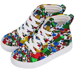 Falling Lego Bricks, Desenho Kids  Hi-top Skate Sneakers by kyorashop23