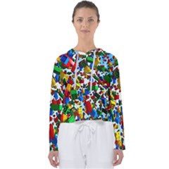 Falling Lego Bricks, Desenho Women s Slouchy Sweat