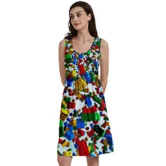 Falling Lego Bricks, Desenho Classic Skater Dress by kyorashop23