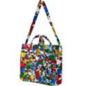 Falling Lego Bricks, Desenho Square Shoulder Tote Bag View1