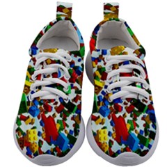 Falling Lego Bricks, Desenho Kids Athletic Shoes by kyorashop23