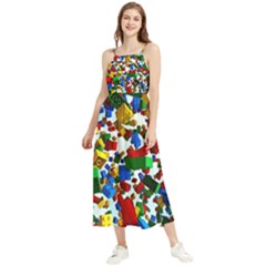 Falling Lego Bricks, Desenho Boho Sleeveless Summer Dress by kyorashop23