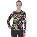 Falling Lego Bricks, Desenho Women s Pique Long Sleeve T-Shirt View1