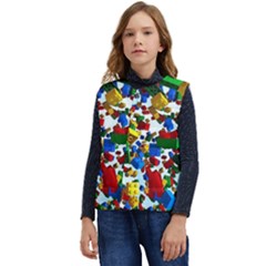 Falling Lego Bricks, Desenho Kid s Button Up Puffer Vest	