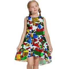 Falling Lego Bricks, Desenho Kids  Frill Swing Dress by kyorashop23