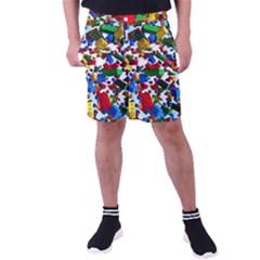 Falling Lego Bricks, Desenho Men s Pocket Shorts