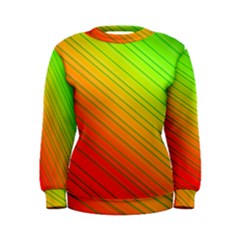 Orange Green Gradient Hunter Women s Sweatshirt