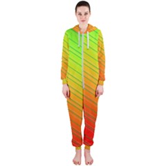 Orange Green Gradient Hunter Hooded Jumpsuit (ladies)