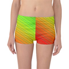 Orange Green Gradient Hunter Reversible Boyleg Bikini Bottoms by Dutashop