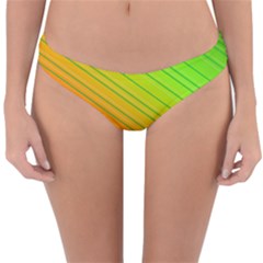 Orange Green Gradient Hunter Reversible Hipster Bikini Bottoms by Dutashop