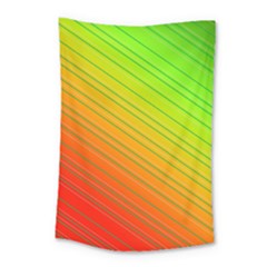 Orange Green Gradient Hunter Small Tapestry